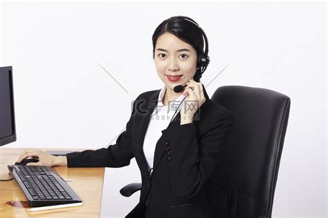 话务员职业女性办公室商务摄影图配图高清摄影大图-千库网