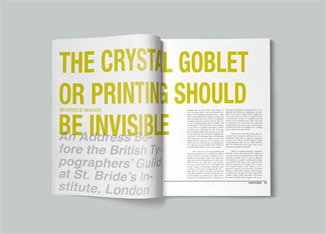 Typography Magazine Layout Design on Behance