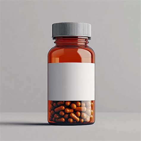 3d rendering of a medical pill bottle mockup for branding with a blank ...