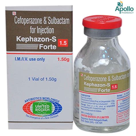 KEPHAZONS FORTE INJECTION 1.50GM Price, Uses, Side Effects, Composition ...