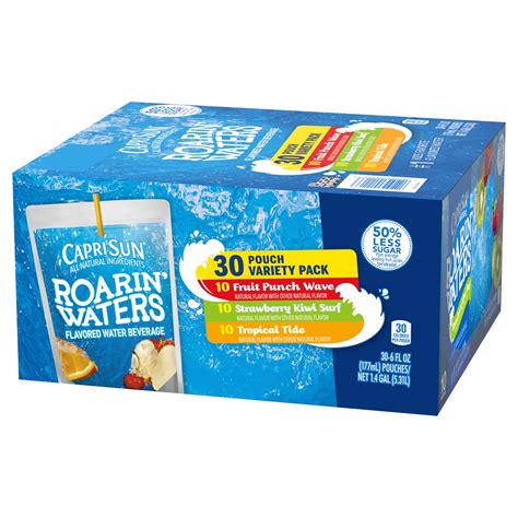 Capri Sun Roarin' Waters Fruit Punch, Strawberry Kiwi & Tropical Punch ...