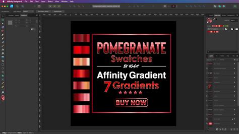 Pomegranate Gradient Swatches for Affinity Designer, Affinity Photo and ...