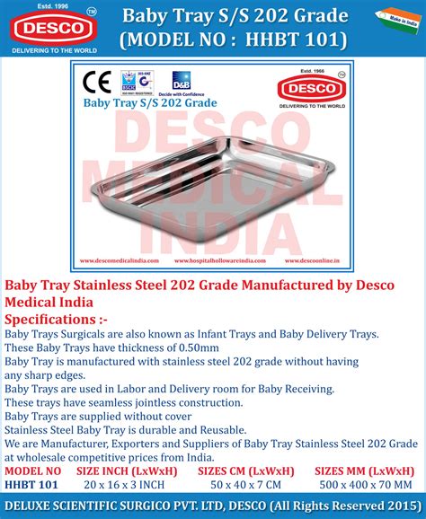 Medical Baby Receiving Tray - Manufacturers, Suppliers & Exporters India