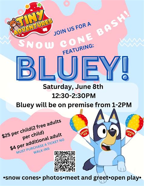 Bluey’s Snow Cone Bash! , 4050 Weber Rd., Corpus Christi, TX, 8 June ...