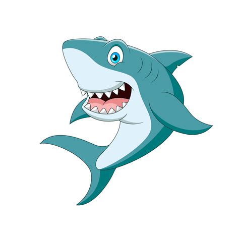 Cute shark cartoon vector illustration 17801100 Vector Art at Vecteezy