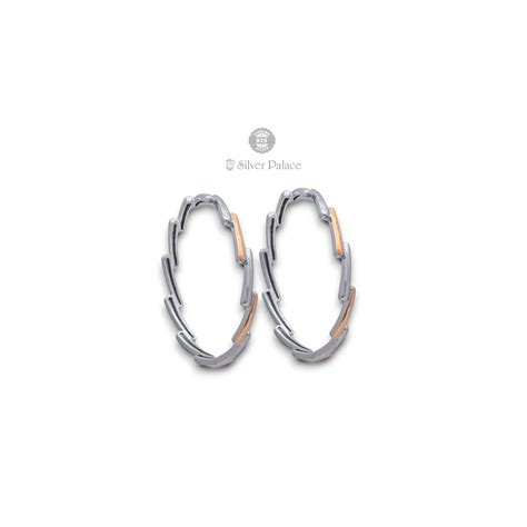 925 Sterling Silver Contemporary Bangles With Dual-tone Accents For ...