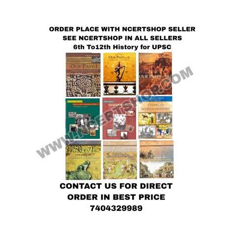 Buy ALL NCERT HISTORY BOOKS FOR Class - 6 TO 12 (ENGLISH MEDIUM) IN ...