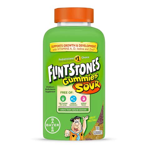 Flintstones Sour Gummy Vitamins For Kids Kids Multivitamin Gummies ...