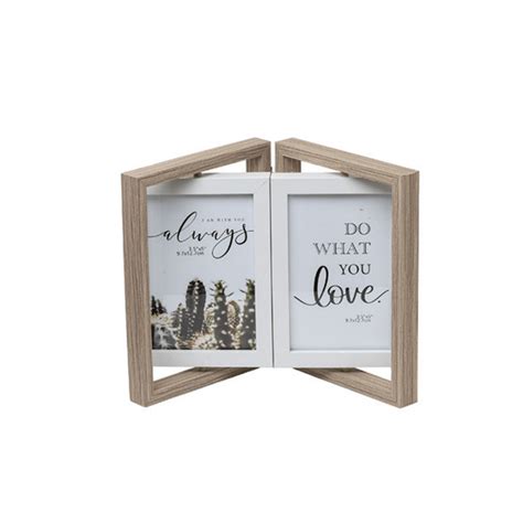 Photo Frames - Double Door Frame with Rotation - Grey — eazy wagon