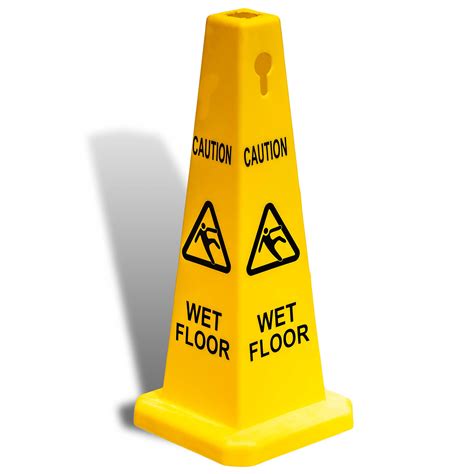 Wet Floor Plastic Cone Pakistan | Durable Yellow Safety Cone