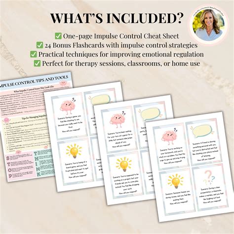 Impulse Control Cheat Sheet & Coping Skills Strategies, Adhd-executive ...