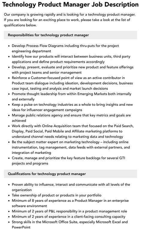 Technology Product Manager 的图像结果