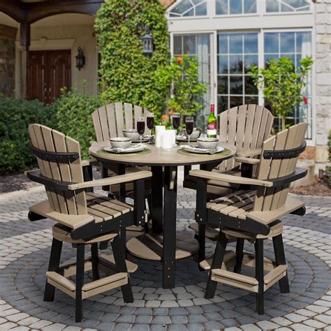 Amish Made Poly 5-Piece Patio Dining Set - Quick Ship