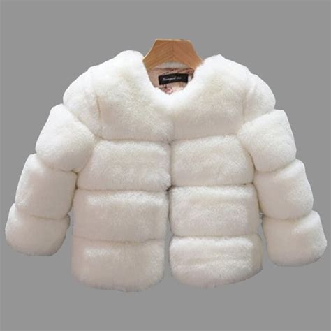 Super Cute Warm Kids Faux Fur Coat, Warm Girls Jacket, Fluffy Kids ...