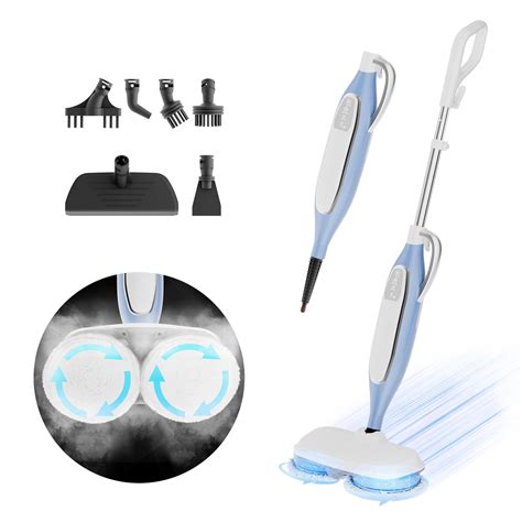 Spin Steam Mop for Hard Floor, Steam & Scrub All-in-One Hardwood Floor ...