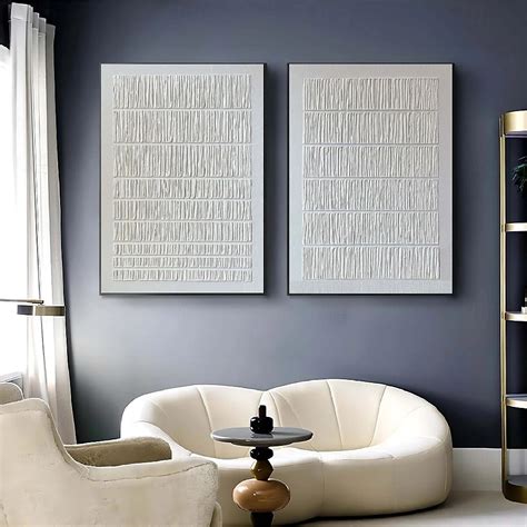 Wabi-Sabi art hand painted Wall Art Beige white Texture Painting ...
