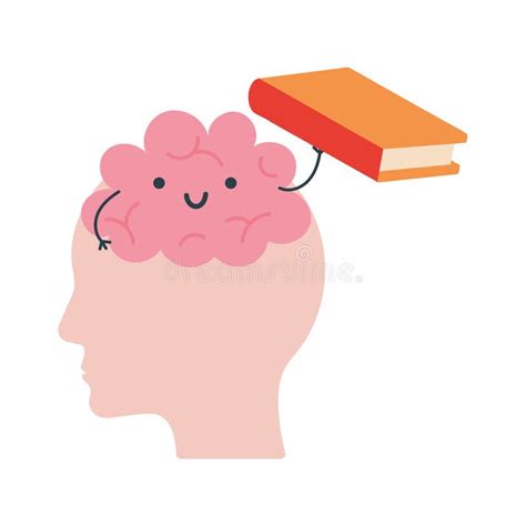Mind Reading Brain and Books Stock Vector - Illustration of ...