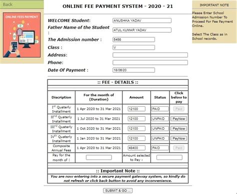 PNS / PRNS Online Payment System