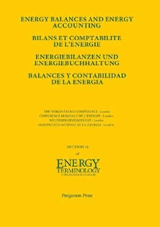 Energy Balances and Energy Accounting: Energiebilanzen und ...