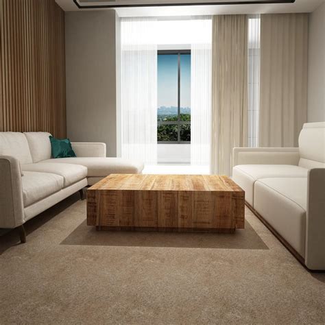 Amazon.com: Rough Mango Wood Block Coffee Table : Home & Kitchen