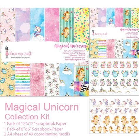 Magical Unicorn Collection Kit with Motif Sheet – Dress my craft