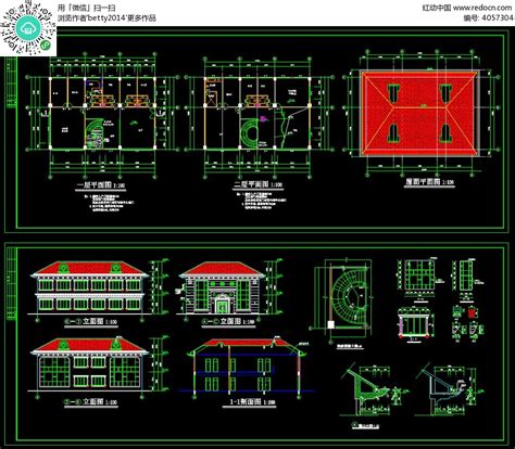 CAD别墅全套设计施工图纸 - 迅捷CAD编辑器