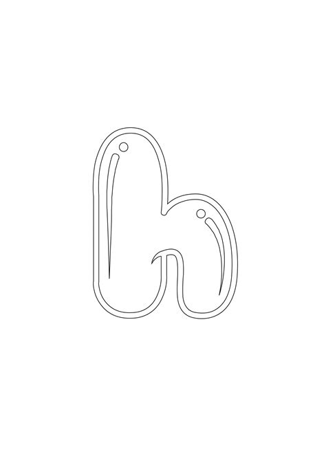 Download Printable Bubble Letter H - Bubble Letters