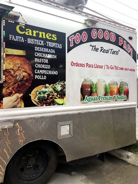 Menu at Too Good Papi restaurant, Humble