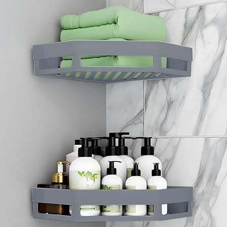 HOUSE OF VIPA Bathroom Shelf for Wall, Self-Adhesive Bathroom Organiser ...