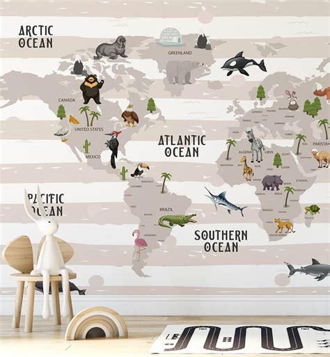 World Map Wallpaper – Walltrendz