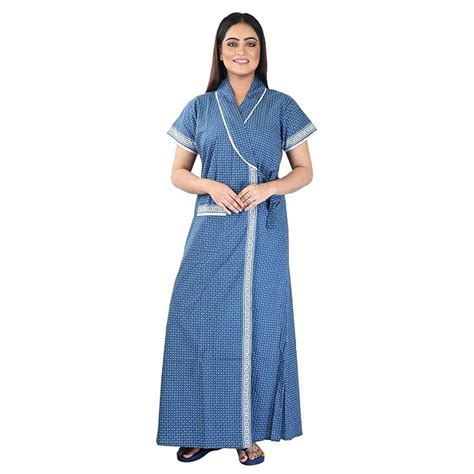 Buy bellamy Cotton Robes,Housecoat, Nighty, Sleepwear, Night Gown for ...