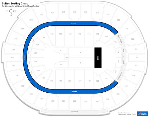 New Orleans Arena Suites Smoothie King Center Arena Seat & Row Numbers