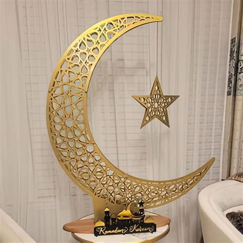 Amazon.com: iwa concept Metal Crescent Islamic Decor, Moon and Star ...