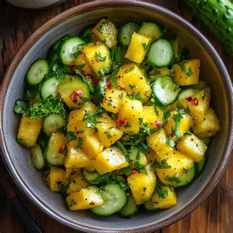 Cucumber And Pineapple Salad – Amazing 5-Minute Tropical Refresh