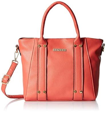 Buy Caprese Women's Serena Satchel (Coral) at Amazon.in