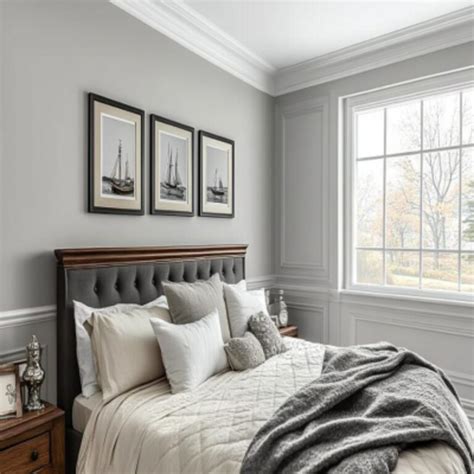 Modern Grey Wall Paint Design for Bedrooms