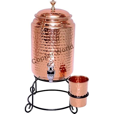 Buy Copper-Master 5 Litre Hammered Copper Water Dispenser (Matka ...