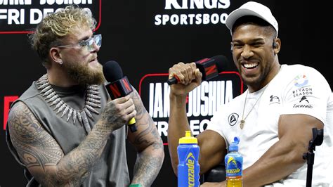 Jake Paul vs Anthony Joshua press conference best bits! AJ explains ...