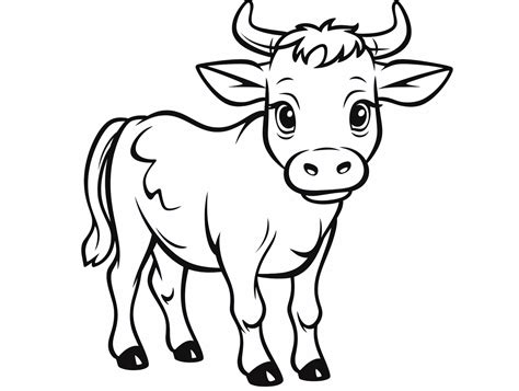 Printable Cow Coloring Activity - Coloring Page
