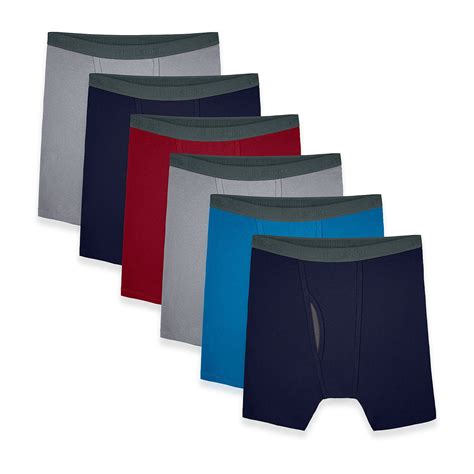 Fruit of the Loom Cool Zone Fly Bonus Pack Mens 6 Pack Boxer Briefs ...