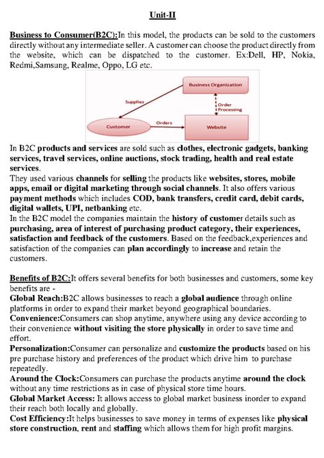 B2C Business Model Overview: Key Concepts and Benefits (II Bcom Hons ...