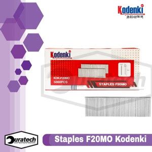 Jual NEW Kodenki Isi Staples Air Nailer F20MO Isi 5000Pcs Refill Paku ...