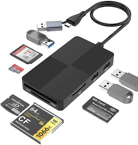 Memory Stick Pro Duo Adapter, USB C + USB 3.0 Multi Card Reader for MS ...
