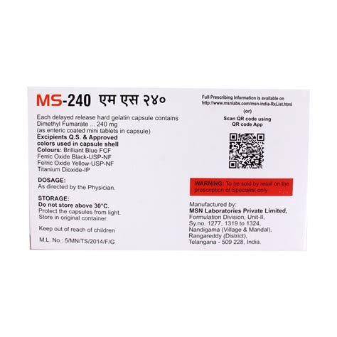 Ms-240Mg Dr Capsule | Uses, Side Effects, Price | Apollo Pharmacy