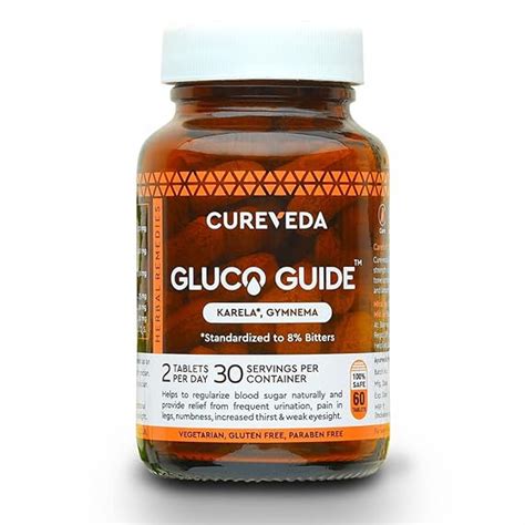Buy Cureveda Herbal Gluco Guide Tablet for Endocrine Health & Diabetes ...