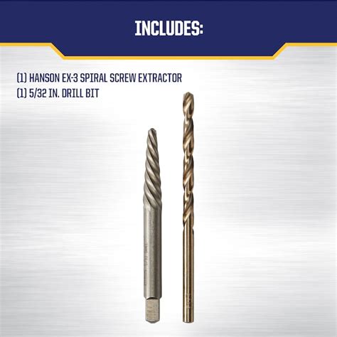 IRWIN HANSON 2-Pack Carbon Steel 2-5/8-in Screw Extractor 53703 at ...