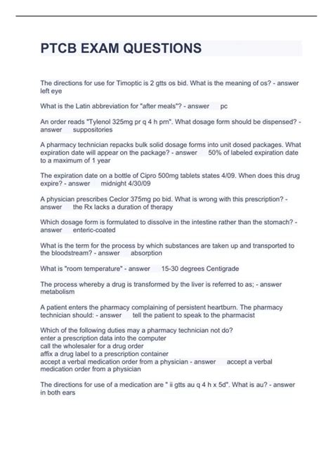 Image result for PTCB Multiple Choice