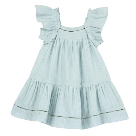 Chicco Girls Sea Green Self Design Dress - Dress – Chicco India