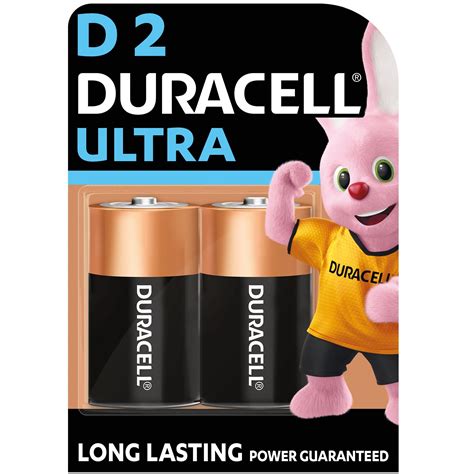 Duracell Ultra Alkaline D Batteries, Pack of 2 : Amazon.in: Electronics