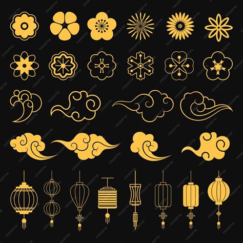 Chinese traditional new year elements collection set of elements for ...